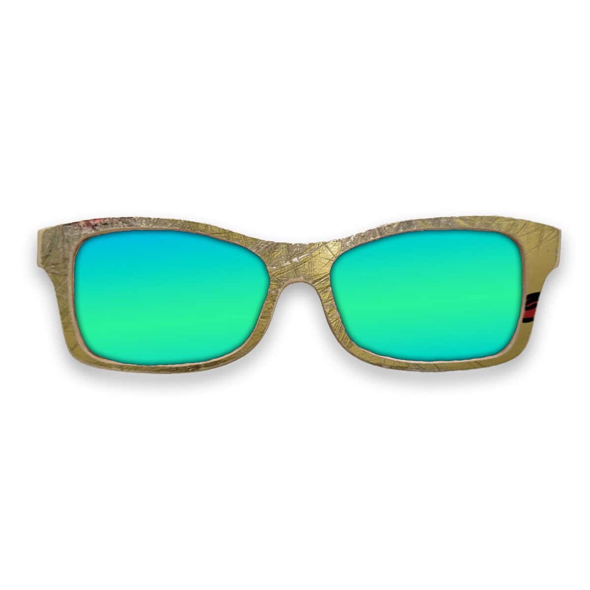 Fox Style Recycled Wooden Skateboard Glasses (Large) - Image 2