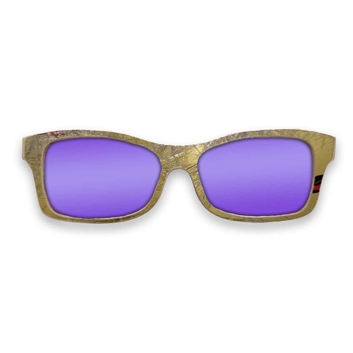 Fox Style Recycled Wooden Skateboard Glasses (Large) - Image 3