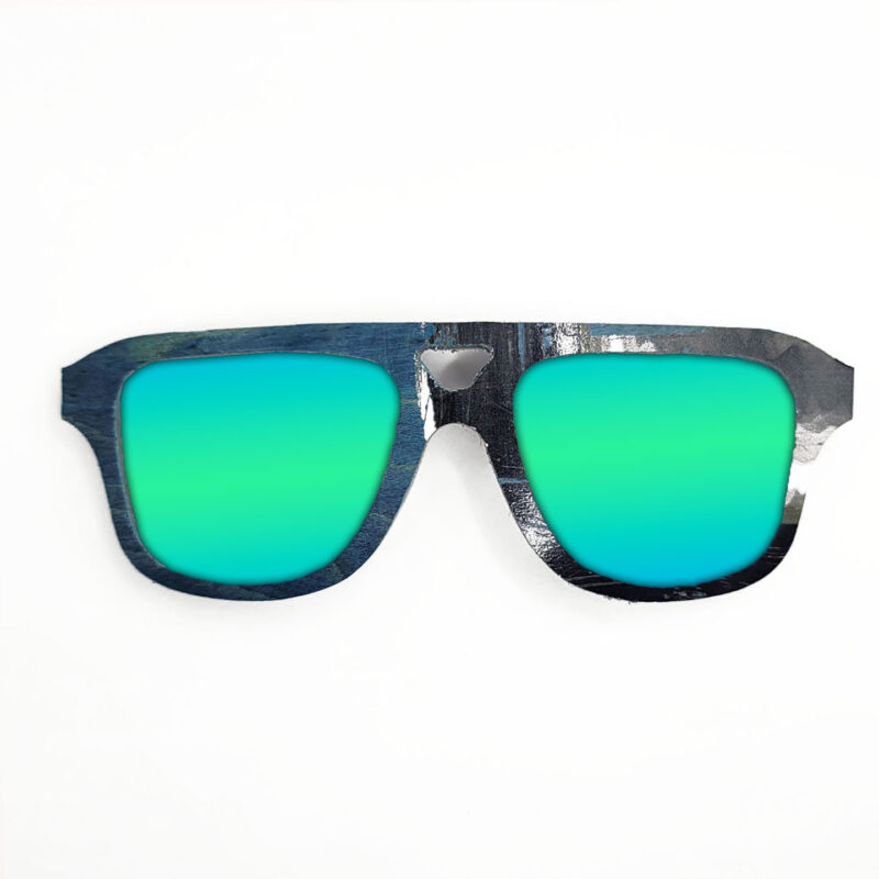 Aviator Style Recycled Wooden Skateboard Glasses