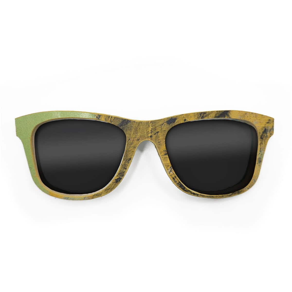 Wayfarer Style Recycled Wooden Skateboard Glasses (Large) - Image 1