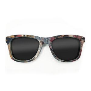 Wayfarer Style Recycled Wooden Skateboard Glasses (Large)