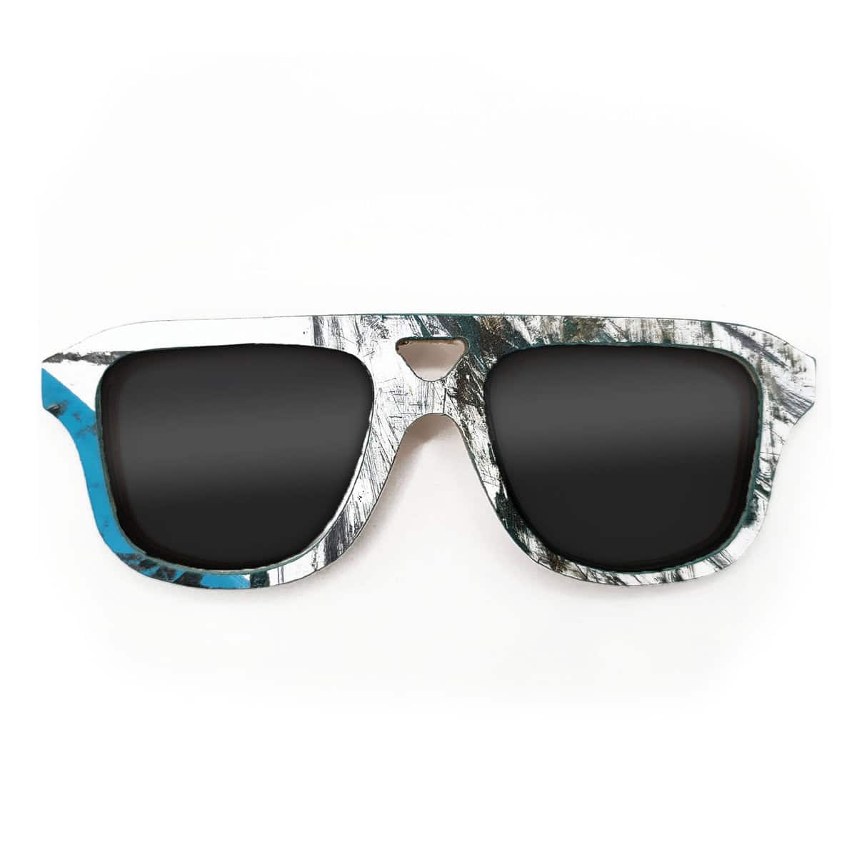 Aviator Style Recycled Wooden Skateboard Glasses - Image 1