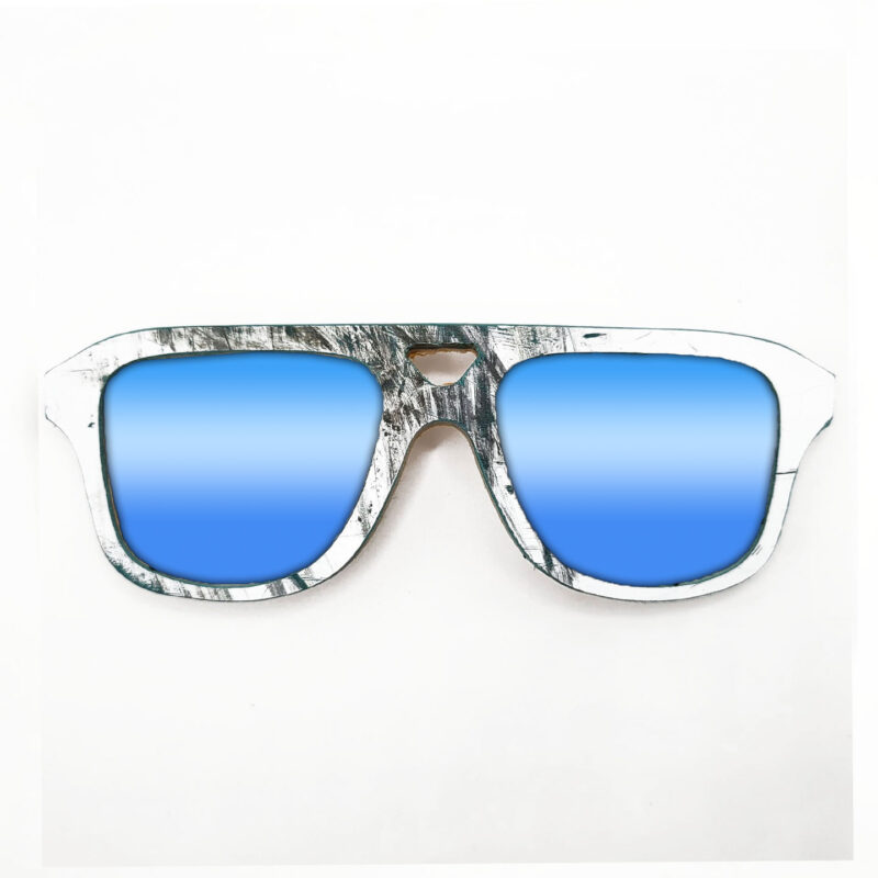 Aviator Style Recycled Wooden Skateboard Glasses