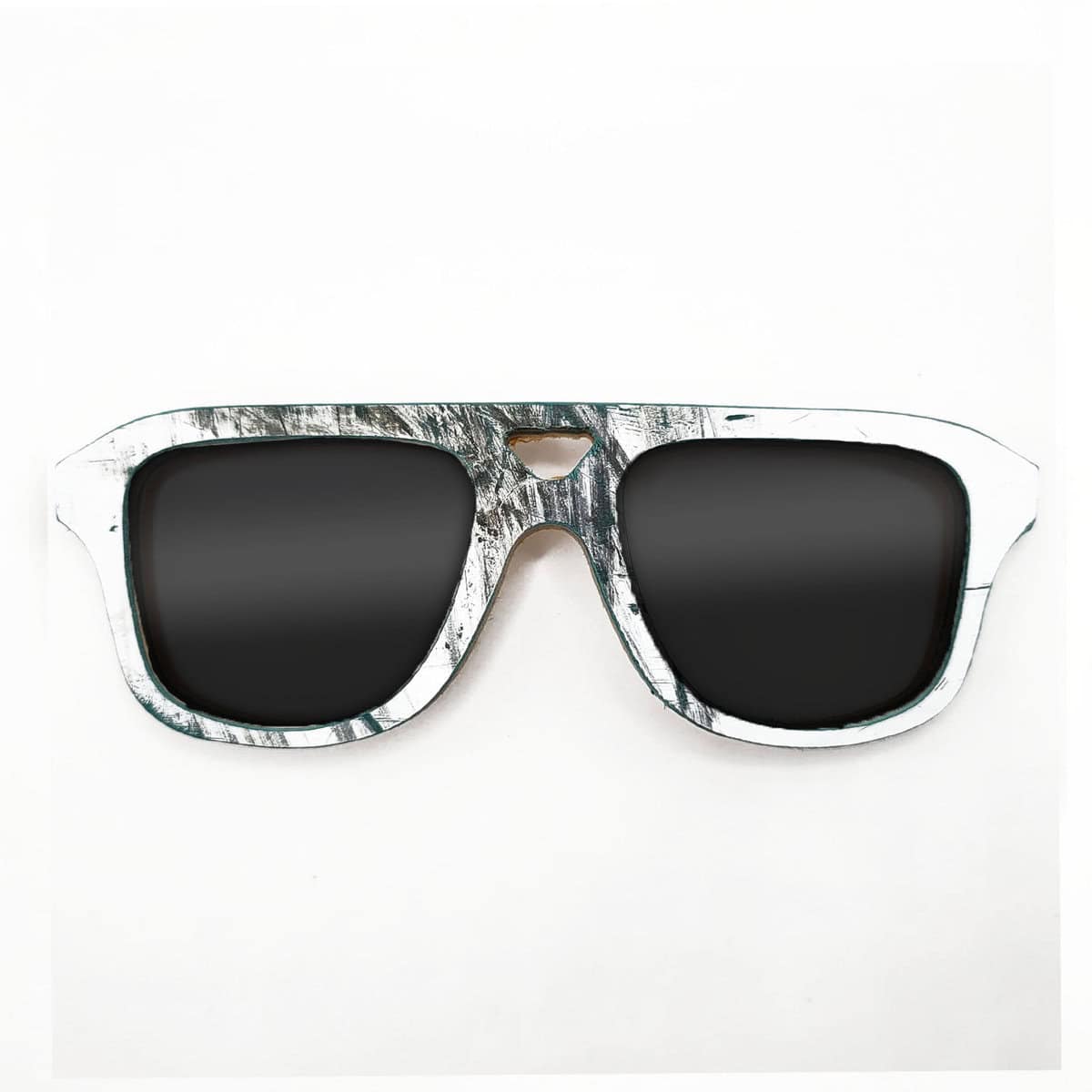 Aviator Style Recycled Wooden Skateboard Glasses - Image 1