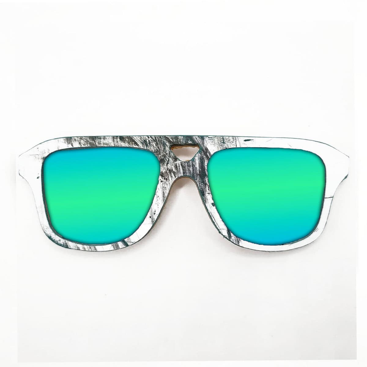 Aviator Style Recycled Wooden Skateboard Glasses - Image 2