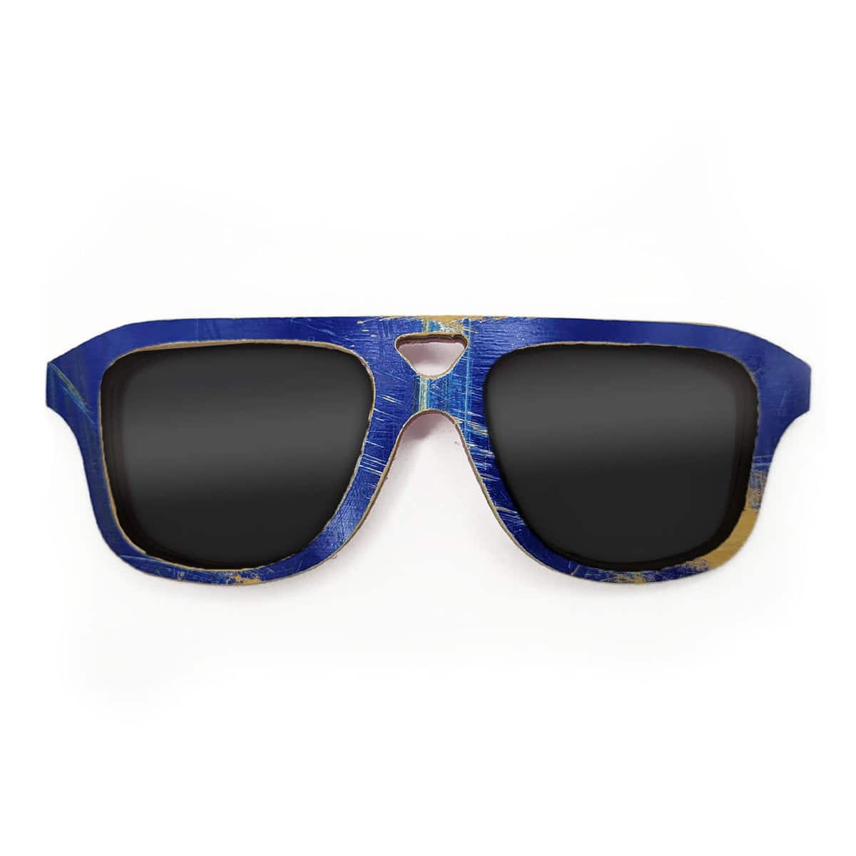 Aviator Style Recycled Wooden Skateboard Glasses - Image 1