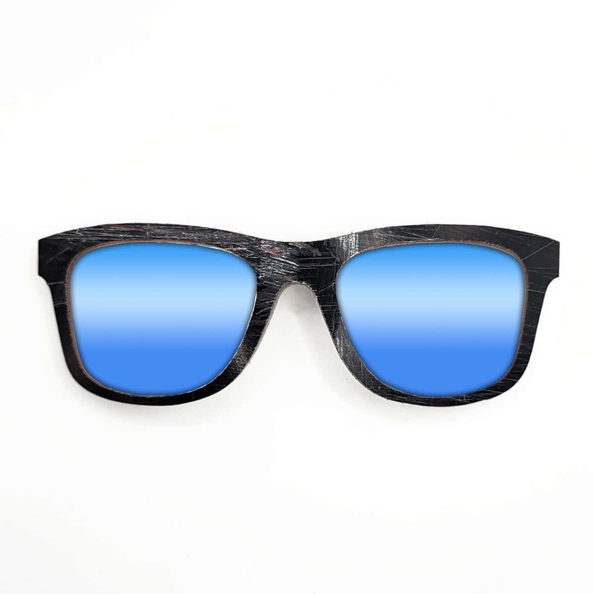 Wayfarer Style Recycled Wooden Skateboard Glasses - Image 3