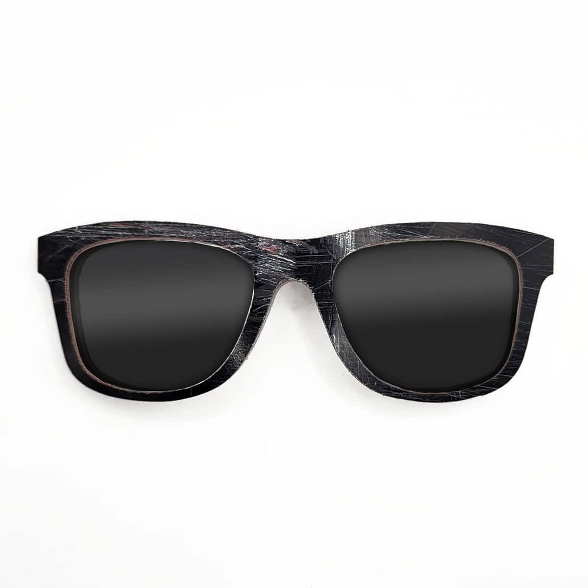 Wayfarer Style Recycled Wooden Skateboard Glasses - Image 1