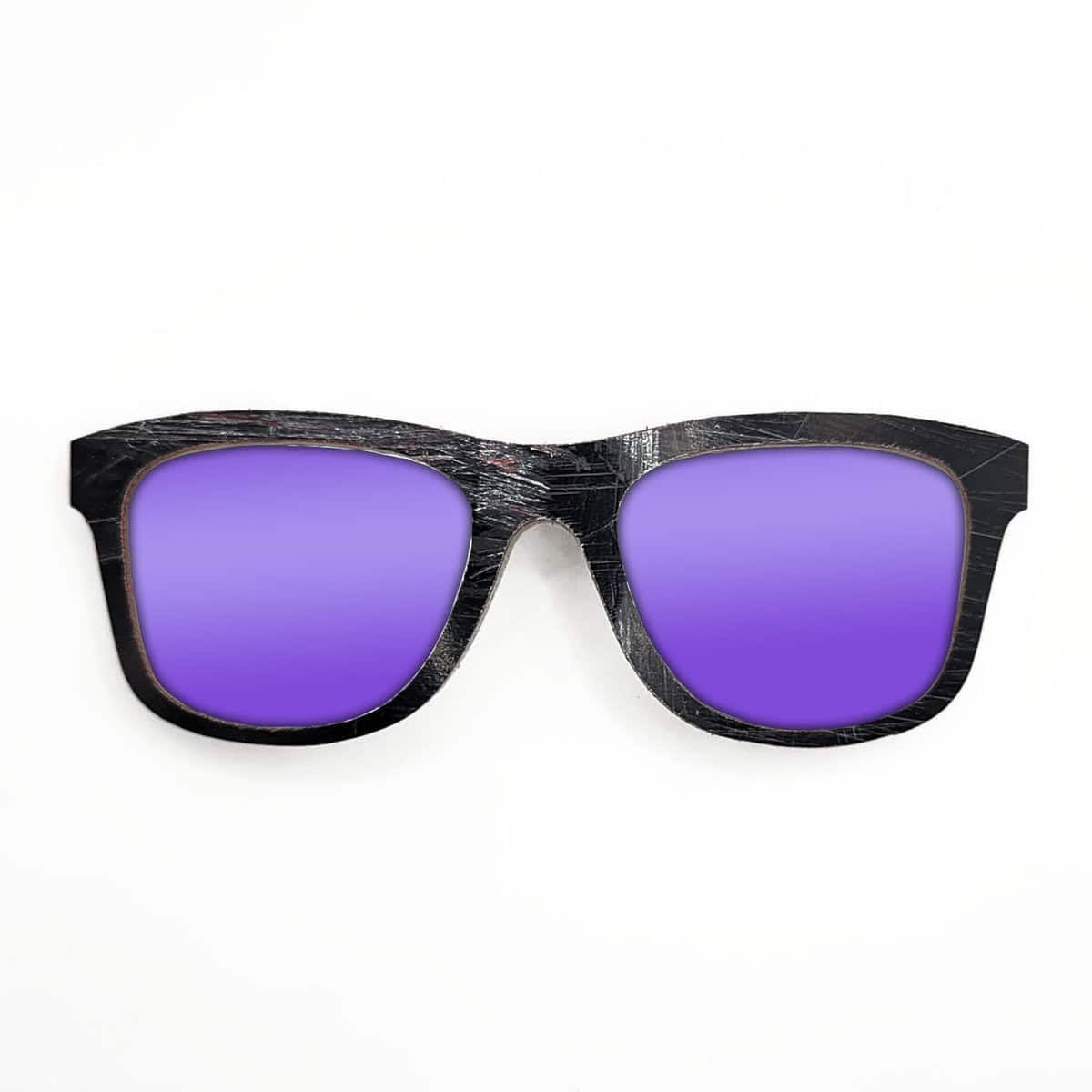 Wayfarer Style Recycled Wooden Skateboard Glasses - Image 4