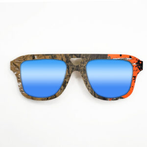 Aviator Style Recycled Wooden Skateboard Glasses