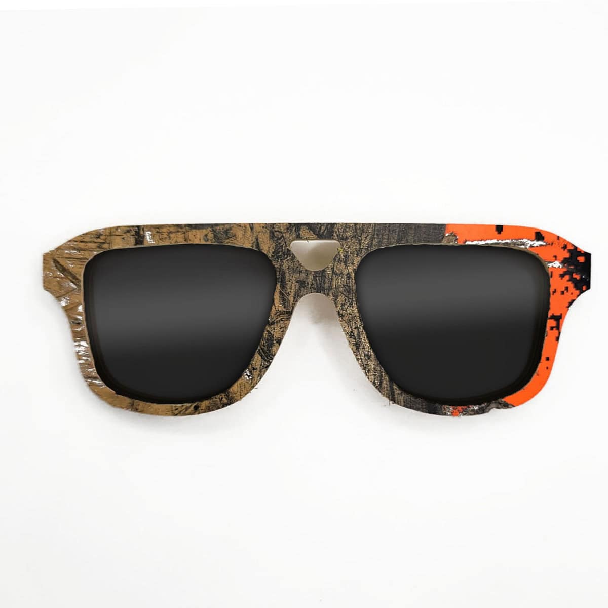 Aviator Style Recycled Wooden Skateboard Glasses - Image 1