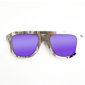 Aviator Style Recycled Wooden Skateboard Glasses