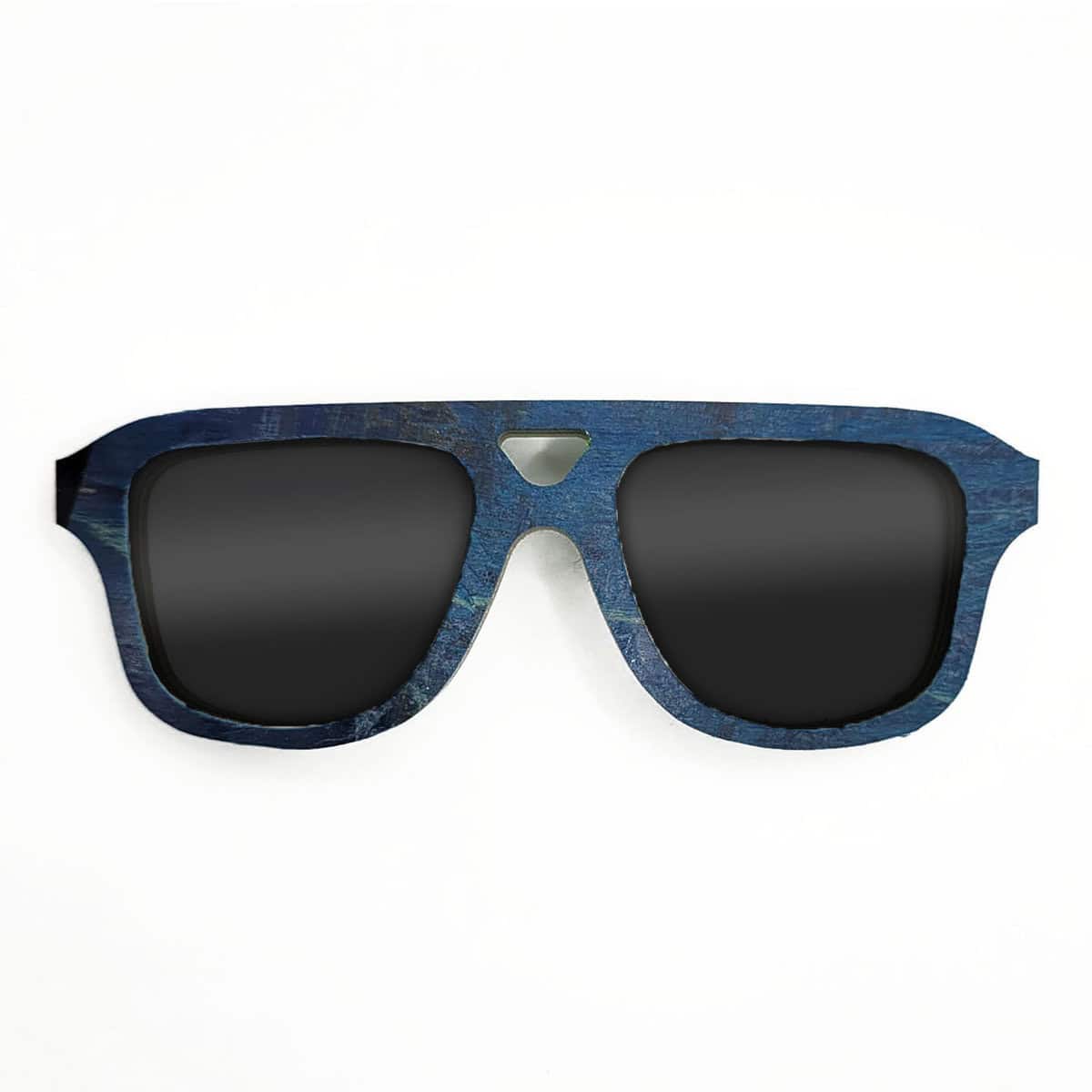 Aviator Style Recycled Wooden Skateboard Glasses - Image 1