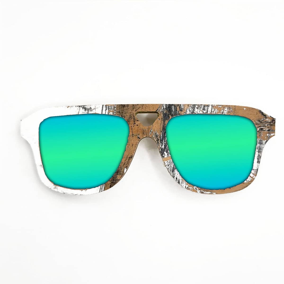 Aviator Style Recycled Wooden Skateboard Glasses - Image 2