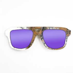 Aviator Style Recycled Wooden Skateboard Glasses