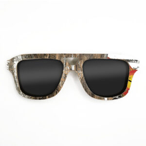 Aviator Style Recycled Wooden Skateboard Glasses