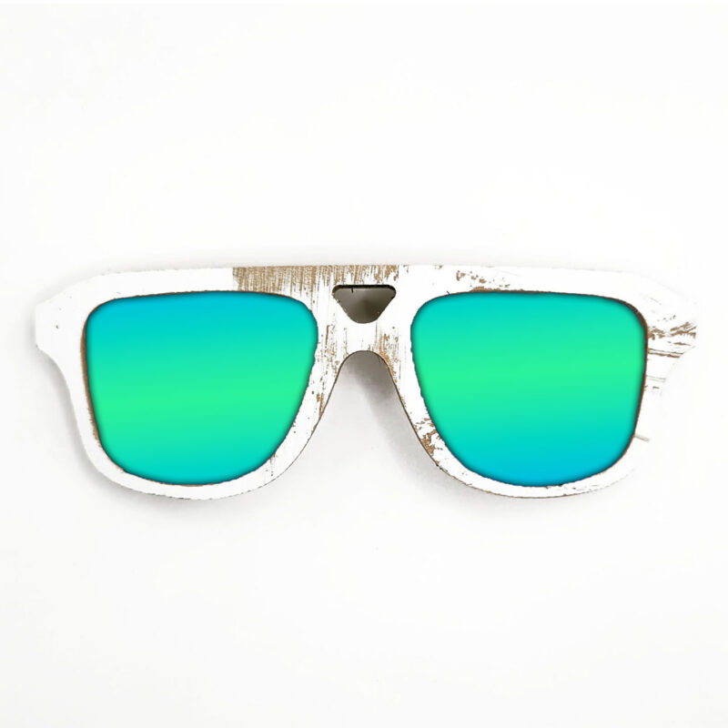 Aviator Style Recycled Wooden Skateboard Glasses