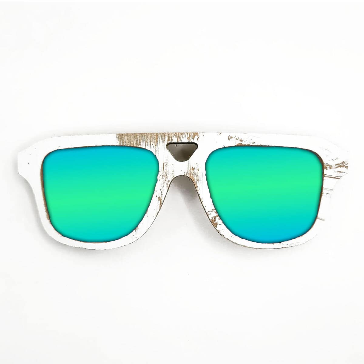 Aviator Style Recycled Wooden Skateboard Glasses - Image 2