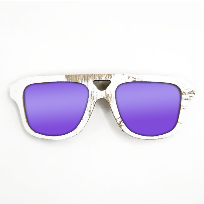 Aviator Style Recycled Wooden Skateboard Glasses