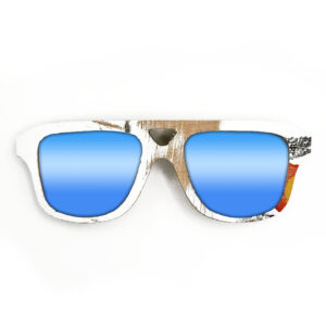 Aviator Style Recycled Wooden Skateboard Glasses