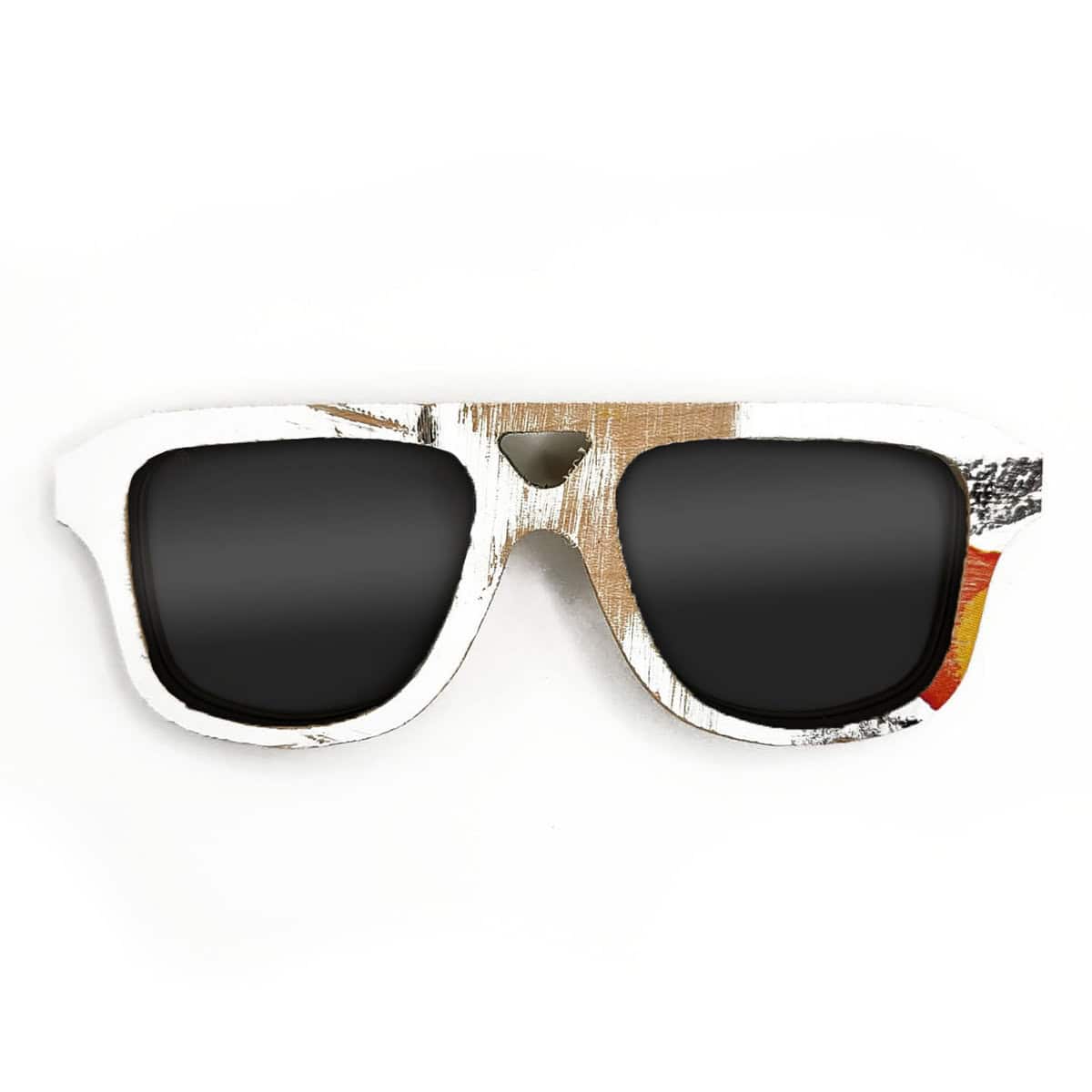 Aviator Style Recycled Wooden Skateboard Glasses - Image 1