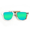 Aviator Style Recycled Wooden Skateboard Glasses