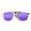 Aviator Style Recycled Wooden Skateboard Glasses