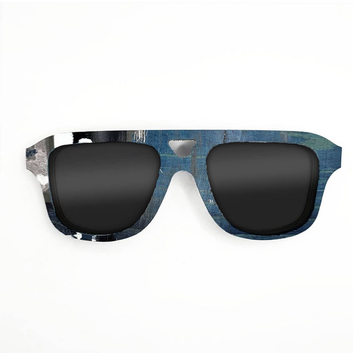 Aviator Style Recycled Wooden Skateboard Glasses - Image 1