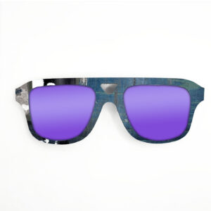 Aviator Style Recycled Wooden Skateboard Glasses