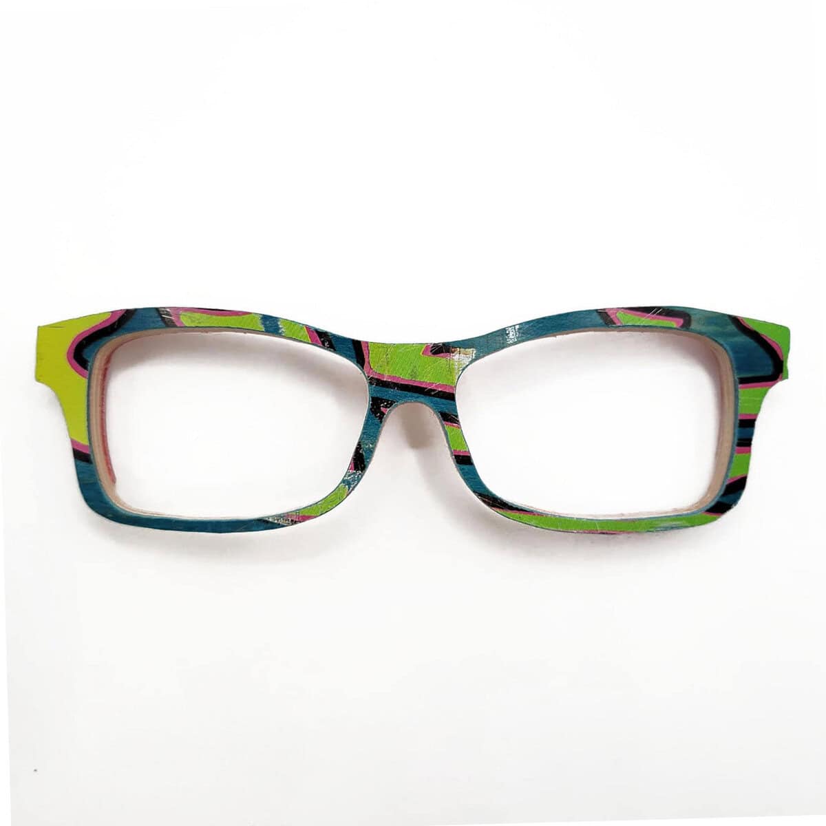 Fox Style Recycled Wooden Skateboard Glasses - Image 1