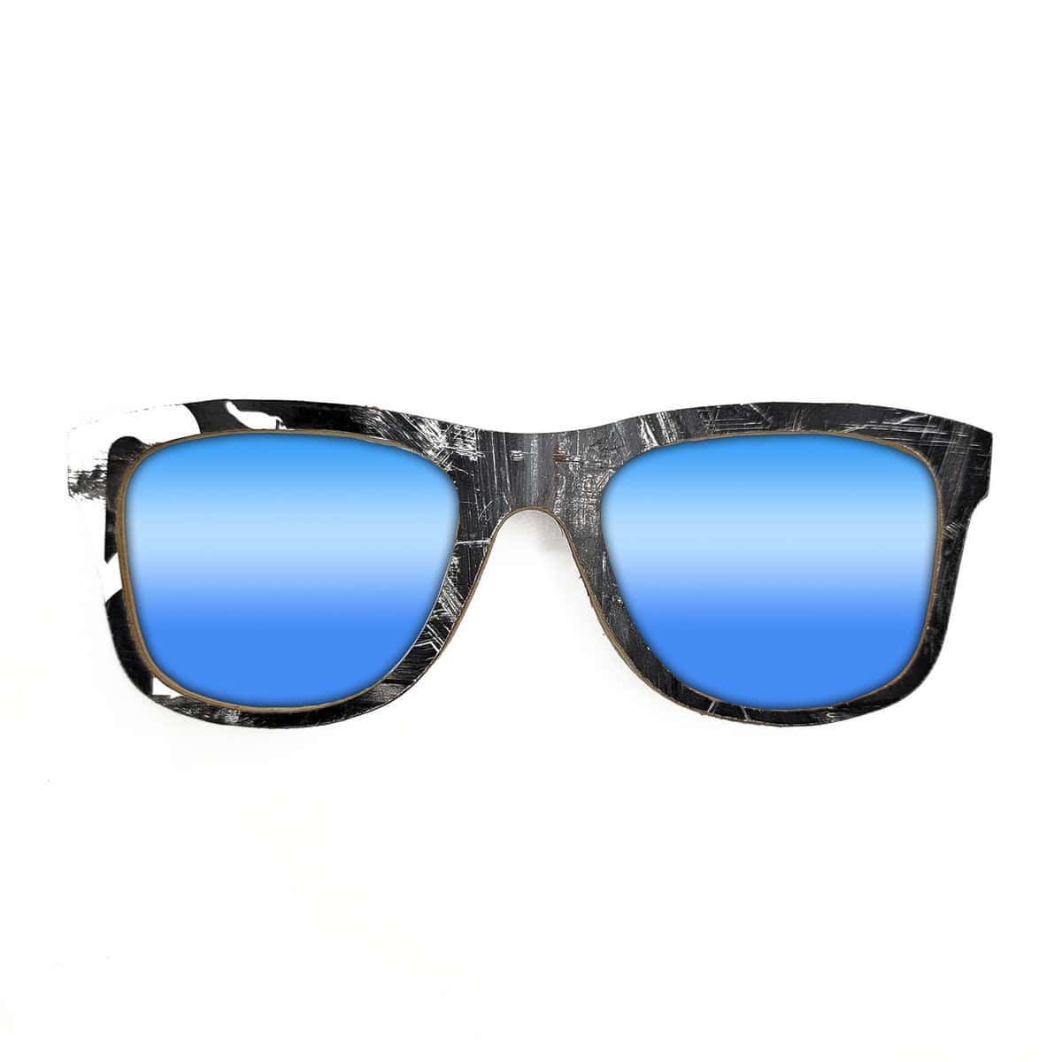 Wayfarer Style Recycled Wooden Skateboard Glasses (Large) - Image 2