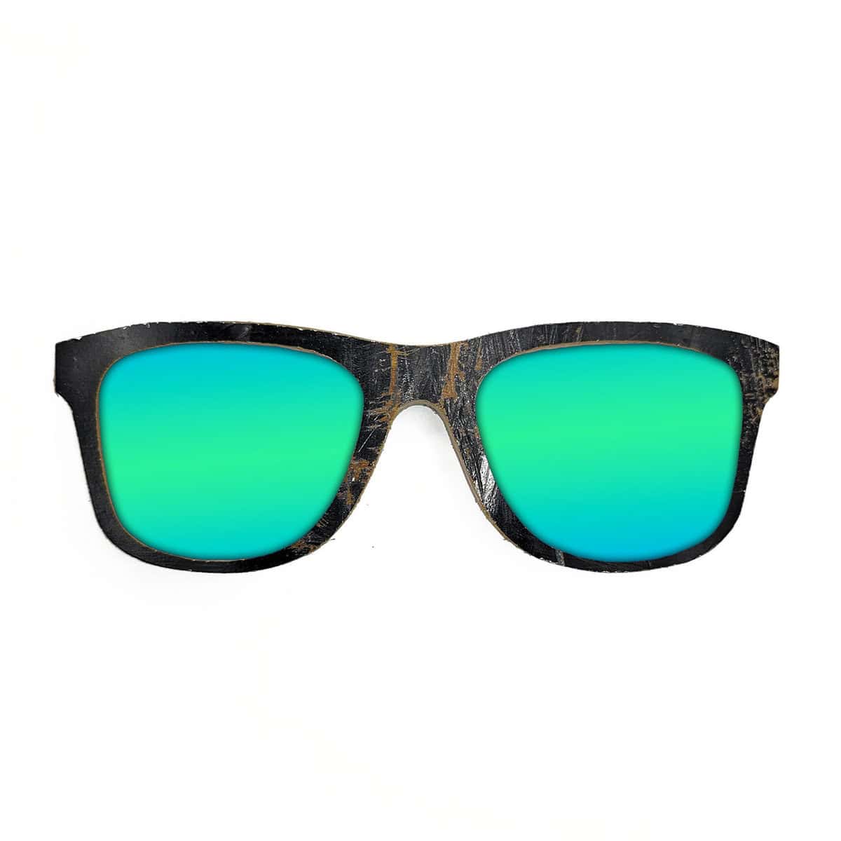 Wayfarer Style Recycled Wooden Skateboard Glasses - Image 4
