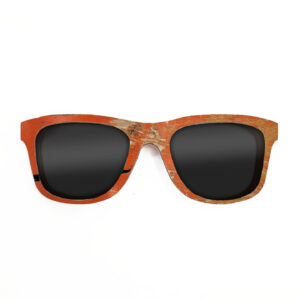 Wayfarer Style Recycled Wooden Skateboard Glasses (Small)