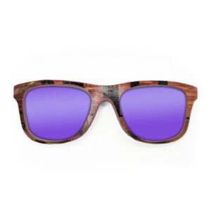 Wayfarer Style Recycled Wooden Skateboard Glasses (Large)