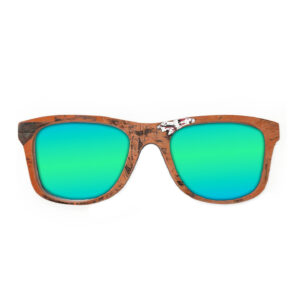 Wayfarer Style Recycled Wooden Skateboard Glasses (Large)