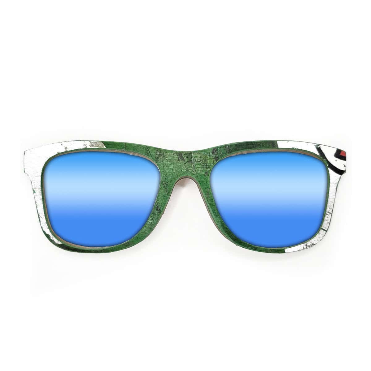 Wayfarer Style Recycled Wooden Skateboard Glasses - Image 2