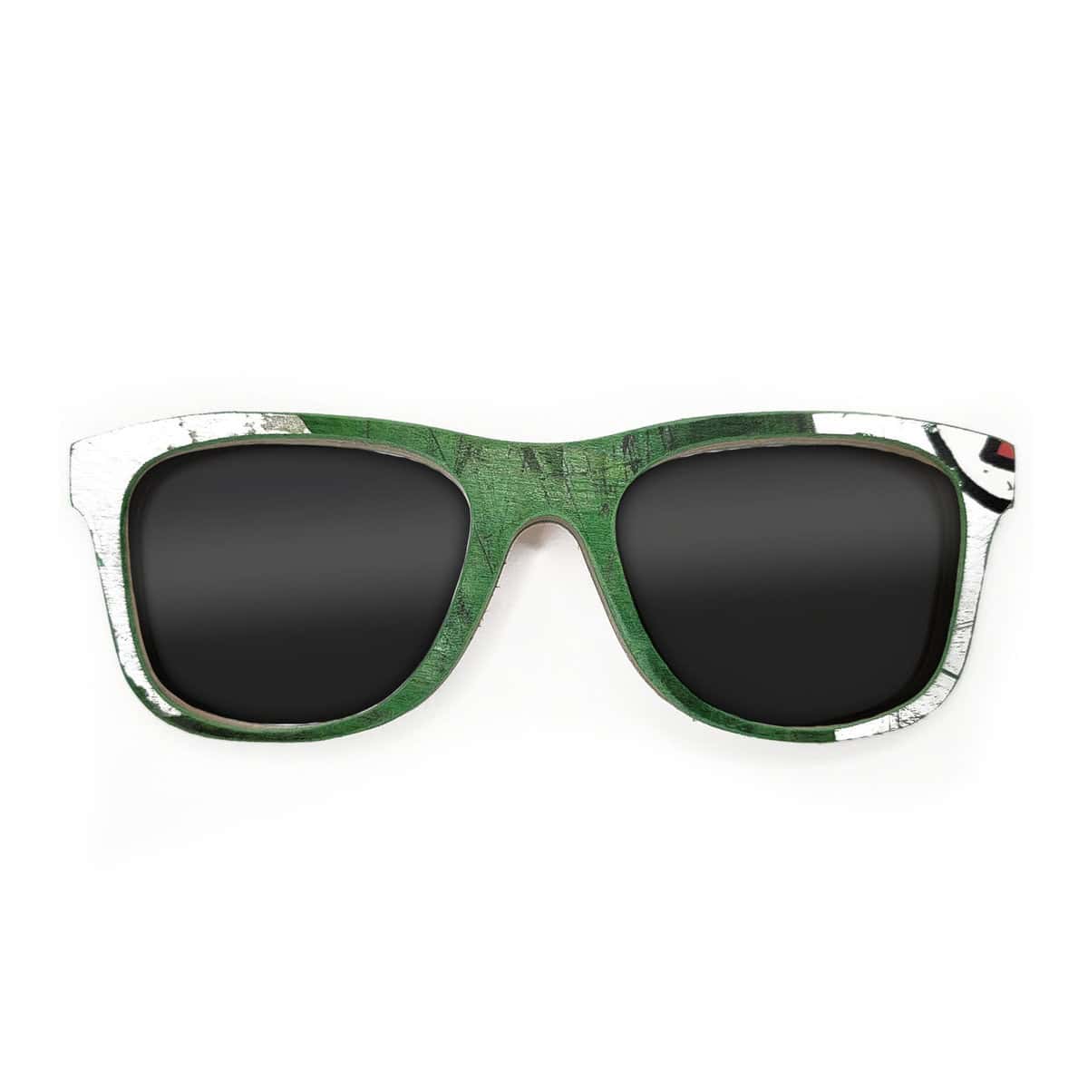 Wayfarer Style Recycled Wooden Skateboard Glasses - Image 1