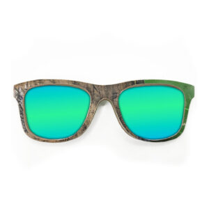 Wayfarer Style Recycled Wooden Skateboard Glasses (Large)