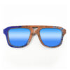 Aviator Style Recycled Wooden Skateboard Glasses