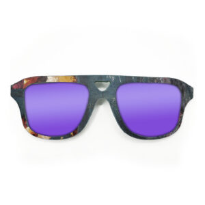 Aviator Style Recycled Wooden Skateboard Glasses