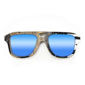 Aviator Style Recycled Wooden Skateboard Glasses - Image 4