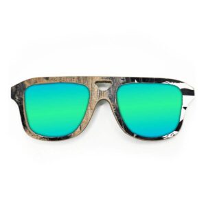 Aviator Style Recycled Wooden Skateboard Glasses - Image 3