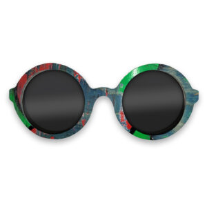 Iris Style Recycled Wooden Skateboard Glasses