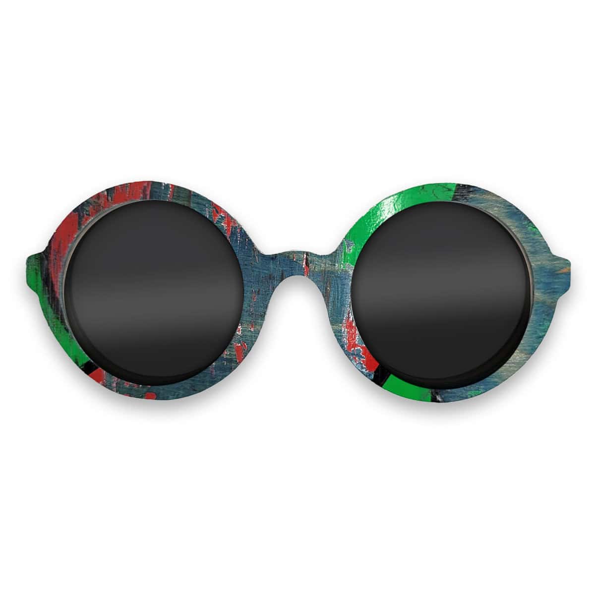 Iris Style Recycled Wooden Skateboard Glasses - Image 1
