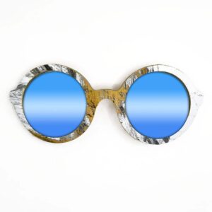 Iris Style Recycled Wooden Skateboard Glasses - Image 3
