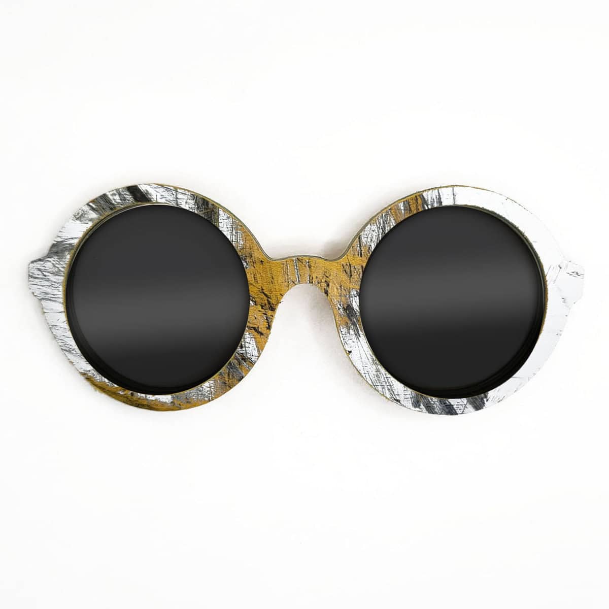 Iris Style Recycled Wooden Skateboard Glasses - Image 1