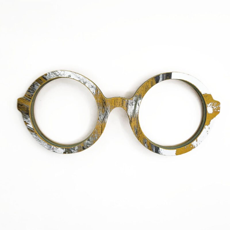 Iris Style Recycled Wooden Skateboard Glasses