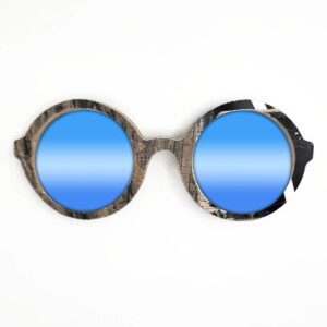 Iris Style Recycled Wooden Skateboard Glasses - Image 3
