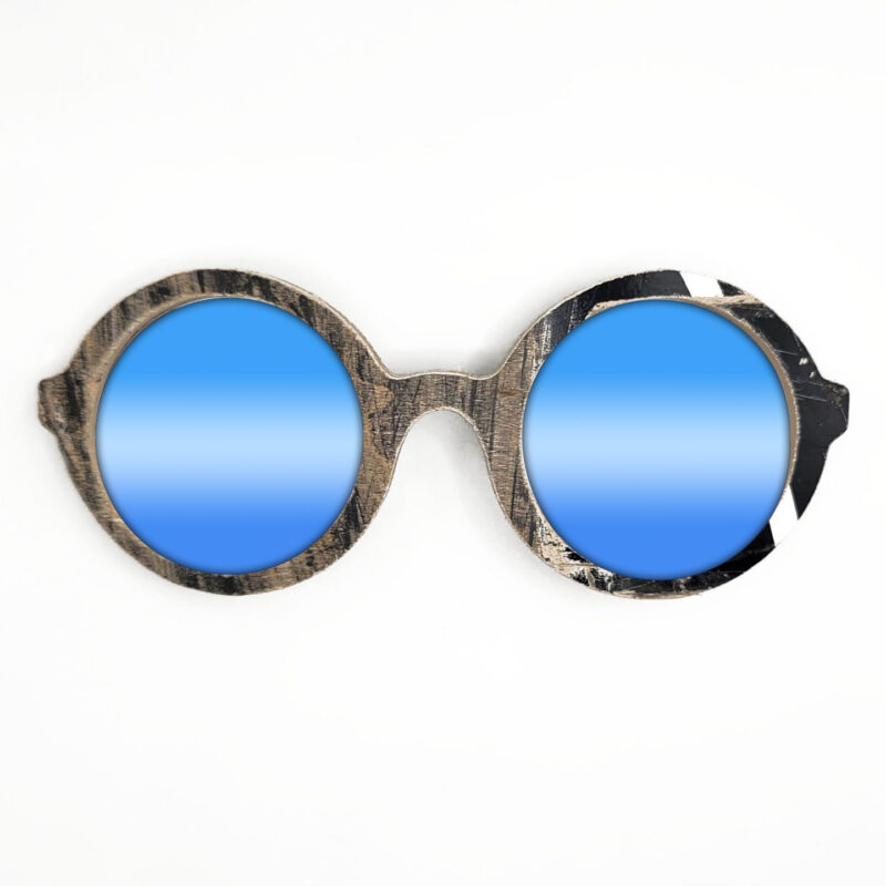 Iris Style Recycled Wooden Skateboard Glasses