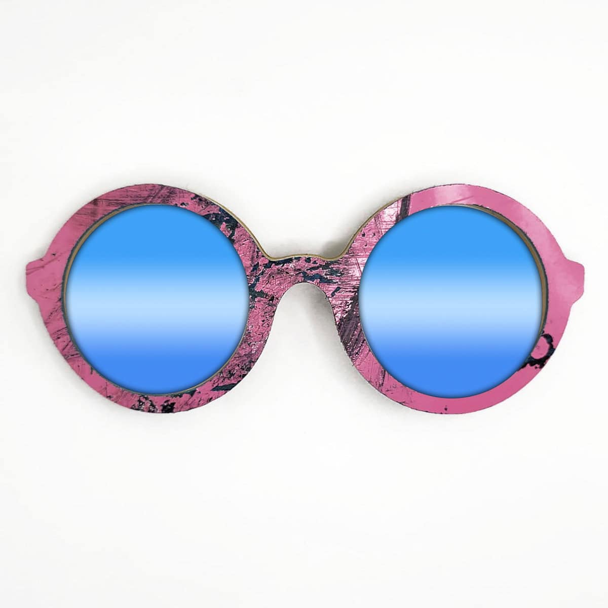 Iris Style Recycled Wooden Skateboard Glasses - Image 4